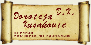 Doroteja Kušaković vizit kartica